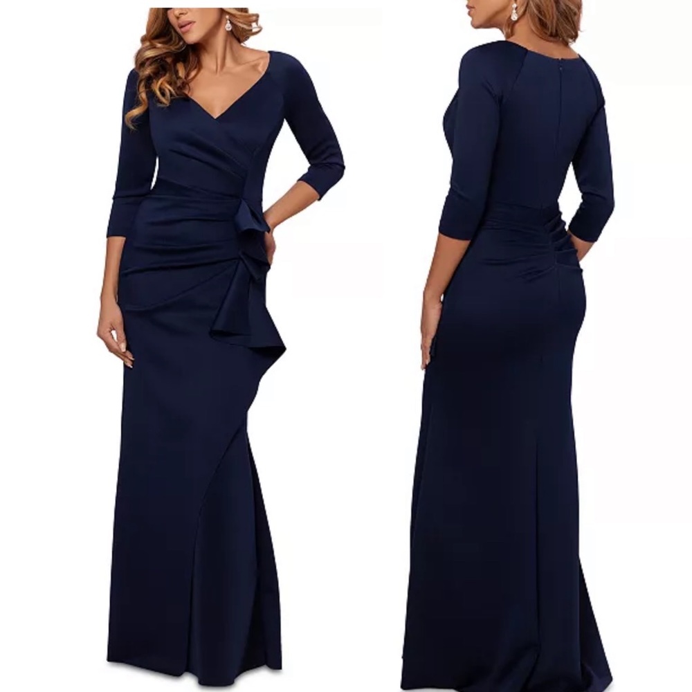 Xscape Navy Blue Maxi Dress - Picture 5 of 8
